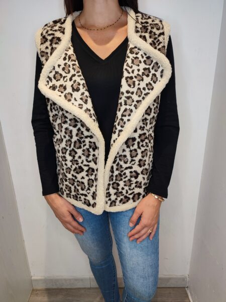 Gilet sans manches léopard MUSY MUSE 2255